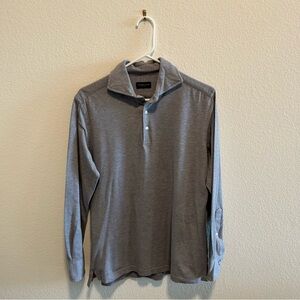 Proper Cloth light grey Long Sleeve Polo Shirt